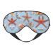 Starfish and Seashell Pattern Print Unisex Sleeping Eye Mask Soft Comfortable Light-Blocking Eye Mask