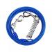 Hofleine 3m/5m dog leash for dogs cable leash clamping line with shock -damping spring for medium and large dogs camping garden running park in free blue diameter 5mm/0.2 " length 5m/16ft