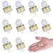 Rojuna 10 Pack Fishing Deep Drop Light LED, Colorful Flashing Strobe LED Fishing Lights, Underwater Fishing Light, Waterproof Attractants Diamond Lure Fishing Light for Saltwater Freshwater Tuna