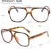 JOVAKIT Aviator Blue Light Glasses for Men & Women | Retro 70s Style Anti Eyestrain Computer Glasses | Brown Tortoise 58mm - Buy Online on GoSupps.com