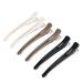 AIMIKE 6pcs Professional Hair Clips for Styling Sectioning, Non Slip Duck Billed Hair Clips with Silicone Band, Salon and Home Hair Cutting Clips for Hairdresser, Women, Men - Brown & Apricot & Black 6 Hair Clips