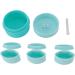 Silicone Cream Jars with Spoon Travel Silicone Makeup Container Portable 3 in 1 Outdoor for Women (Sky Blue) - Buy Online on GoSupps.com