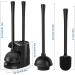 2-in-1 Toilet Plunger and Brush Set with Ventilated Holder - Heavy Duty Bathroom Cleaning Combo in Modern Caddy Stand (Black) - Buy Online on GoSupps.com