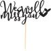 Arthsdite We Will Miss You Cake Topper Farewell Cake Decoration for Job Change Farewell Retirement Graduation Party Cake Decoration Supplies - Black Glitter - Buy Online on GoSupps.com