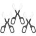 3 Pack Reptile Feeding Clips Reptile Feeding Tools Amphibian Feeding Clips Pet Plastic Feeding Clips for Hamsters Lizards Spiders Bearded Dragons (Black)