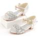 LFHT Girls Glitter Rhinestone Dress Sandals - Silver, Size 2 Little Kid - Buy Online on GoSupps.com