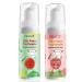 Foam Toothpaste Kids, Toddler Toothpaste with Low Fluoride, Kids Foam Toothpaste for U Shaped Toothbrush Electric Toothbrush, Foam Toothpaste for Children Kids Ages 3 Plus (Watermelon+Strawberry) Watermelon + Strawberry