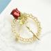 Pin Jewelry Gifts for Women Ladies Fashion Accessories Enamel Wreath Rose Brooch Rhinestone Flower Party Brooch Banquet Brooch Brooches & Pins - Buy Online on GoSupps.com