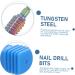 SOESFOUFU Nail Art Polishing Tools Manicure Drill Bits Cuticle Pusher Tool Nail Bits for Women Manicure Art Drill Bits Acrylic Nail Drill Bits Women's Plastic Front Accessories 5.4x1.2cm Colorful - Buy Online on GoSupps.com