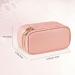 ROWNYEON Small Dual Layer Travel Makeup Bag - Pink | Portable Waterproof Toiletry Pouch and Brush Holder | Professional Organizer and Cute Case - Buy Online on GoSupps.com
