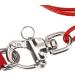 VGEBY Freediving Lanyard Safety Rope 316 Pro Stainless Steel Clip with Dive Wristband - Red - Buy Online on GoSupps.com