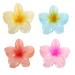 VOCOSTE 4Pcs Claw Clips Hair Clips for Girls Flower Shape Hair Accessories Pink Purple Blue Yellow