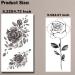 Tazimi 3D Black Flower Rose Temporary Tattoos - Waterproof Fake Body Art Stickers for Women - Buy Online on GoSupps.com