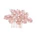 Ipetboom Floral Hair Comb Wedding Hair Comb Bridal Hair Comb Hair Combs Decorative Hair Comb Clip Wedding Head Jewelry Peral Hair Comb Side Hair Comb Bridal Tiara Accessories Bride Crystal