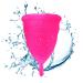 Blossom Menstrual Cup Say No to Tampons | Get Blossom Cups for Menstrual Days| Period Cup Reusable Menstrual Cup Silicone Cup (Large Menstrual Cup Solid Pink)