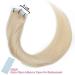 Elailite Invisible Tape Hair Extensions - 20 Pieces Remy Real Human Hair 45cm 50g #70 Bleached White - Buy Online on GoSupps.com