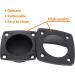 LEQMG Black Nylon Flush Pull Recessed Sliding Door Handle - Set of 4 | Boat Cabin Accessories - Buy Online on GoSupps.com