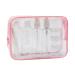 MOCOCITO Toiletry Bag Women & Men | Clear Toiletry Bag |Toiletry Bag Set with 8 Bottles(max.3.4oz/100ml) Approved by EU & UK Hand Luggage Rules (Pink Toiletry Bag Set)