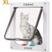 CEESC Large Cat Door 11x9.8 - 4 Way Locking for Windows & Sliding Glass - Weatherproof Cat Flap for Cats & Dogs - 24.8 Circumference, White - Buy Online on GoSupps.com