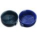 Grockstr 2 x ceramic shaving cups for men with thread below wide opening for shaving brushes and shaving soap royal blue and dark blue