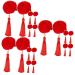 MAGICLULU 9 Pairs Tassel Hair Ball Hair Clip Tiara Chinese Style Hair Clip Tassel Chinese Hair Clips Hair Clips for Girl Hair Clips Artificial Fur Issue Card Child Festive Red