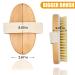 Dry Brushing Body Brush Set - Natural Bristle Exfoliating Scrub for Cellulite, Dead Skin Removal, Lymphatic Function Improvement, Blood Circulation Stimulation, and Skin Tightening - 2 PCS - Buy Online on GoSupps.com