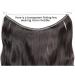 No Clips No Glue Invisible Big Wavy Hair Extensions Secret Ombre 2 Tone Natural Synthetic Hairpieces 24" Hidden Wire QY13# - Buy Online on GoSupps.com