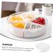 PRETYZOOM Dried Fruit Plate Lunchbox Plastic Fruit Bowl Dry Fruit Tray Candy Tray Convenient Plastic Plate 26X7.5CM White - Buy Online on GoSupps.com