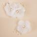 2pcs White Flower Hair Clip with Pearl Wedding Hair Comb - Bridal Hair Accessory for Bride, Bridesmaid, Women, Mother, Girl - Valentine's Day Gift - Buy Online on GoSupps.com