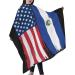 USA El Salvador Flag Barber Cape | Professional Waterproof Hair Cutting Apron - 55x66 for Stylists & Home Use - Buy Online on GoSupps.com
