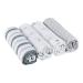 Bornino 4-pack muslin nappies 80x80 cm grey/white one size