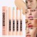 INTEROOKIE Natural Three-dimensional Matte Waterproof Concealer Stick - Perfect for Face and Body Grooming (4) - Buy Online on GoSupps.com