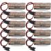 (Pack of 10) Fuji FDK CR8.LHC 17450 3V 2600mAh Non-Rechargeable Battery Memory Backup Power Source Meter Battery with Black Plug