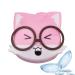 Buerfu Eye contact case contact lens travel case portable protective container for contact glasses |Contact lens care products for travel and daily use sweet squirrel pink