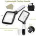Folding Handheld Magnifying Glass with Light - 3X Large Rectangle Magnifier with Dimmable LED for Seniors and Low Vision - Ideal for Reading, Books, Newspapers - Great Gift for Macular Degeneration - Buy Online on GoSupps.com