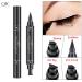 Qic Signet Double Head Eyeliner - Classic Black | Waterproof, Sweatproof, Long Lasting | Winged or Cat Eye | Smudge-Proof & Time-Saving | Large & Small - Buy Online on GoSupps.com