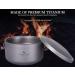 Boundless Voyage Titanium Canteen Mess Kit with Lid - Portable Outdoor Camping Bowl - Buy Online on GoSupps.com