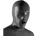 Latex Hood Grey Rubber Mask With Eye Honeycomb Opening And Mouth Guard Large