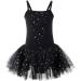Viriber Girls Gymnastics Leotard | Cotton Tutu Ballet Dress for Dance - 100% Black - Buy Online on GoSupps.com