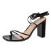 XTZYGLFD fashion spring summer women sandals high heel chunky heel strap open lace breathable feast sexy style women summer shoes and sandals black 5 uk