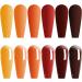 Vishine Amber Jelly Crystal Gel Nail Polish Collection Translucent Tortoise Shell Nails Red Coral Burnt Orange Grey Amber Brown 6 Colors Soak Off UV LED Nail Art Kit 8ml - Buy Online on GoSupps.com