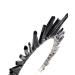 Raw Crystal Quartz Crown Headband - Handmade Tiara for Women - Black Stone Headband for Wedding and Parties - Buy Online on GoSupps.com