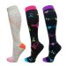 ZLYJ 3 Pairs Compression Socks for Men and Women Sports Knee High Socks High Socks for Travel and Ankle Protection MB