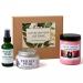 Nature Skin Shop Self-Care Gift Box - 3 Full-Size Products - with Prickly Pear Serum Body Creme & Sugar Scrub - Natural Skincare Set for Women - Perfect for Birthday Holiday & Thank You