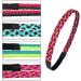 Women's Workout Sweatbands - Non Slip Athletic Headbands for Running - Moisture Wicking - Pack of 4 - Buy Online on GoSupps.com