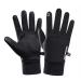 MYSNKU Work Gloves with Grip,Winter Gloves Touch Screen Fingers Warm Gloves Insulated Anti-Slip Windproof Cycling Riding Running Work for Men Women Black Large