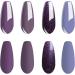 Vishine Glitter Purple Gel Nail Polish Set 4 Colors Purple Shade Gel Polish Kit Soak Off UV Lavender Nail Gel Polish 15ml - Buy Online on GoSupps.com