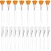 20 Pieces Mask Brushes Set Face Fan Facial Brushes Soft Fan Tools for Cosmetic Tools Include 8 Pieces Fan-Shaped Head and 12 Pieces Flat Heads Brushes