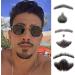 Remeehi Natural Black Human Hair Beard - Handmade Lace Mustache for Costumes | Realistic Pretend Beards - Buy Online on GoSupps.com