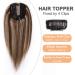 Elailite Real Hair Topper Clip-In Extensions | 130% Dense Remy Silk Base | 35cm 45g #4/27 Medium Brown & Dark Blonde - Buy Online on GoSupps.com